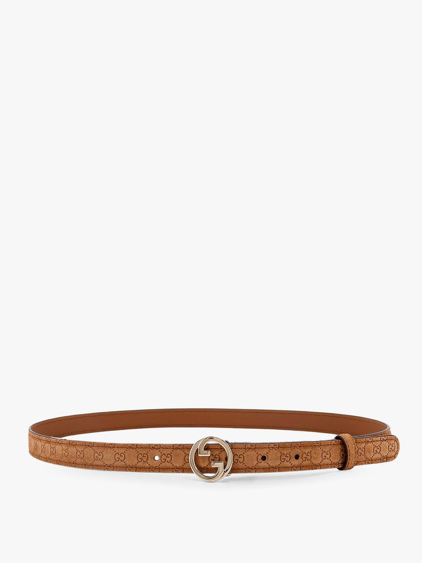 Колани Gucci Blondie Brown GG Embossed Leather Belt Кафяво | 723073AAEFD2718