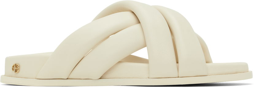Бельо и чорапи Anine Bing ANINE BING Lizzie Padded Slide Sandals Бяло | A-14-4028-150