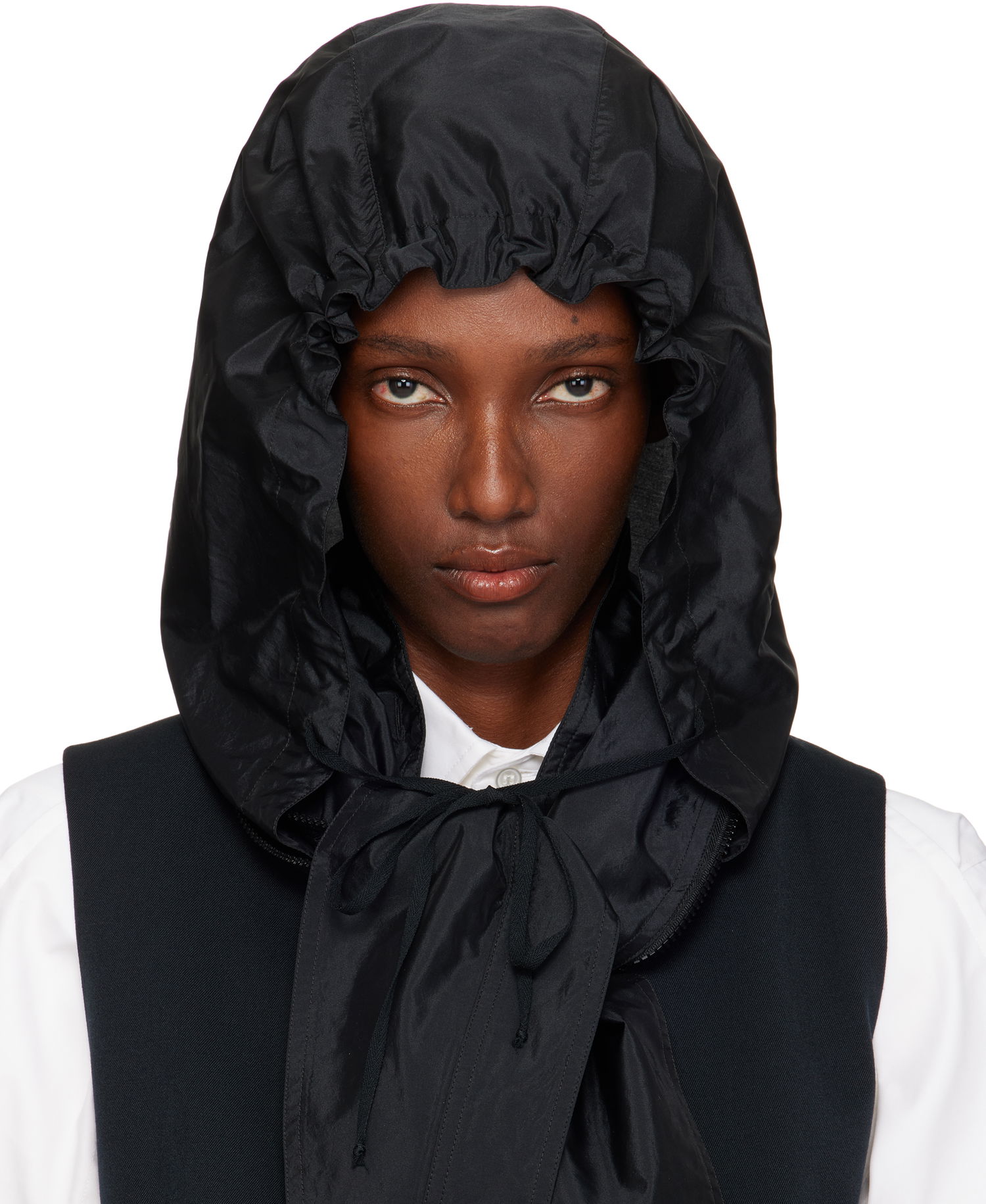 Шал Maison Margiela Maison Margiela Hooded Neck Scarf Черно | S51TH0092 M35350, 0