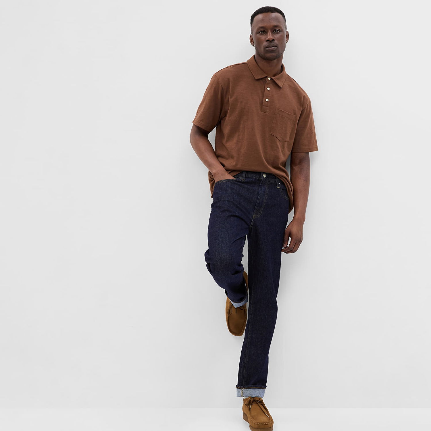 Дънки GAP Denim Pants Straight Resin Rinse Черно | 809092-00, 0