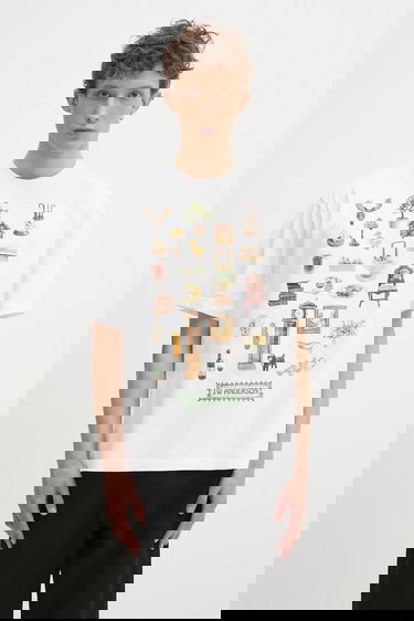 Тениска JW Anderson JW Anderson Diorama Printed T-Shirt Бяло | JT0288.PG1551.001, 0