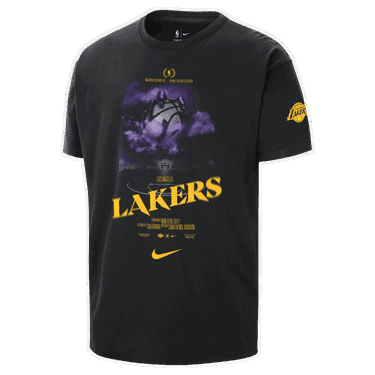 Тениска Nike NBA Los Angeles Lakers Courtside T-Shirt Черно | HJ2685-010, 0
