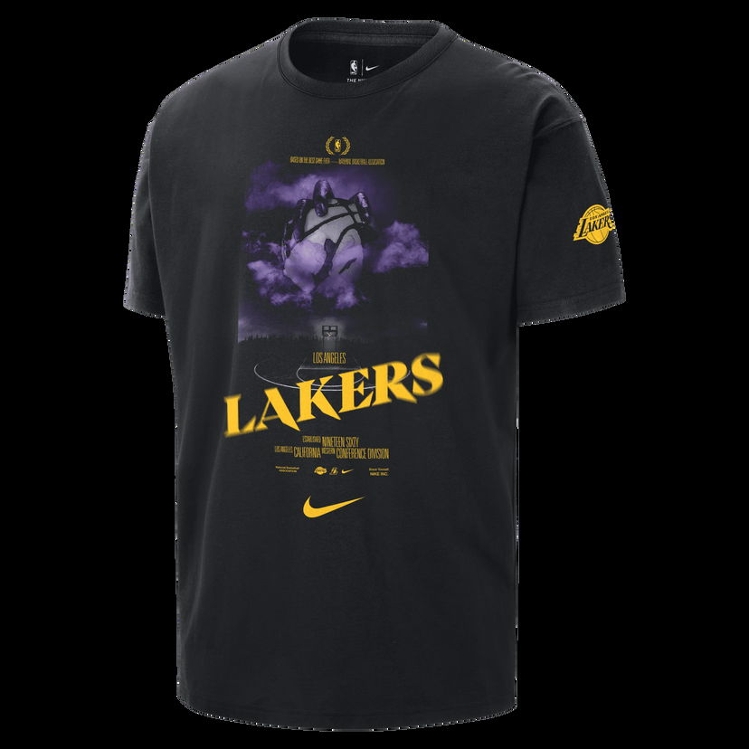 Тениска Nike NBA Los Angeles Lakers Courtside T-Shirt Черно | HJ2685-010