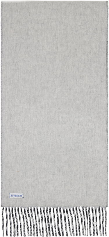 Шал Burberry Burberry Cashmere Scarf with Houndstooth Fringe Черно | 8110021, 1