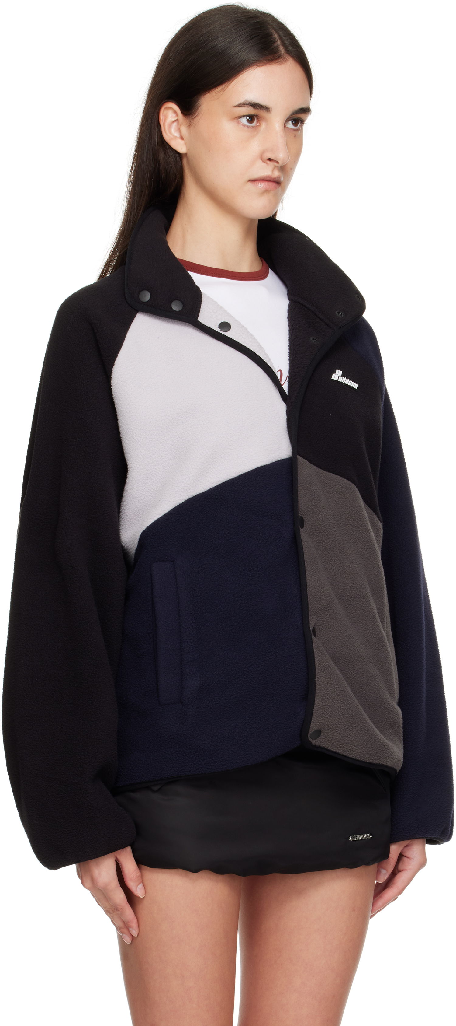 Яке We11done We11done Colorblock Fleece Jacket Многоцветен | WD-TJ2-25-876-U-BK, 1