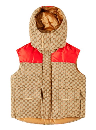 GG Jacquard Hooded Down Vest