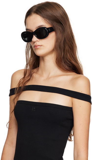Слънчеви очила Courrèges Oval Sunglasses Черно | 322ALU003AC0006, 3