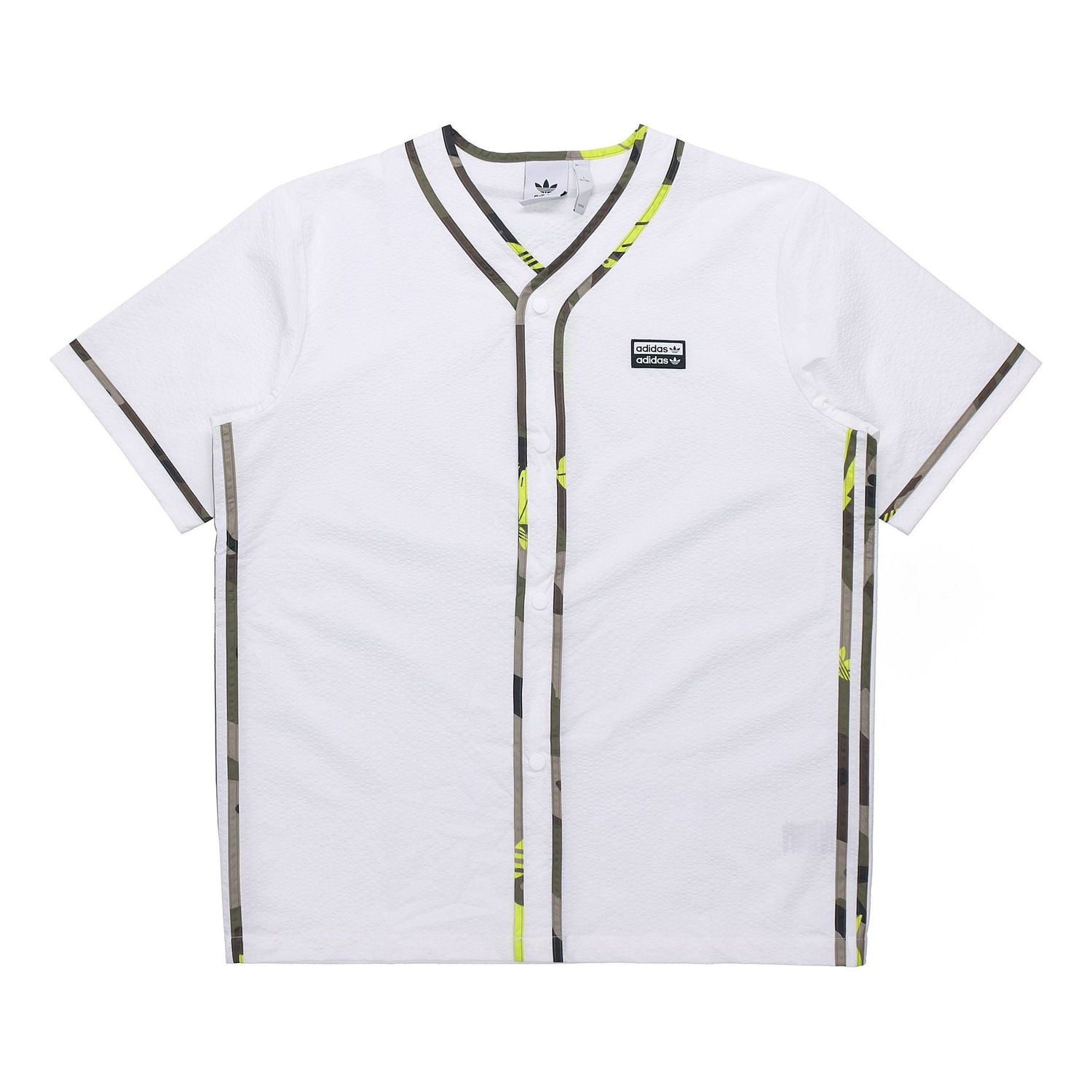 Риза adidas Originals Originals Short Sleeve Baseball Shirt Бяло | GK5911, 0
