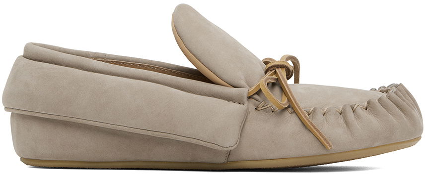 Кецове и обувки JW Anderson JW Anderson Suede Moc Loafers Сиво | ANW42212A, 0