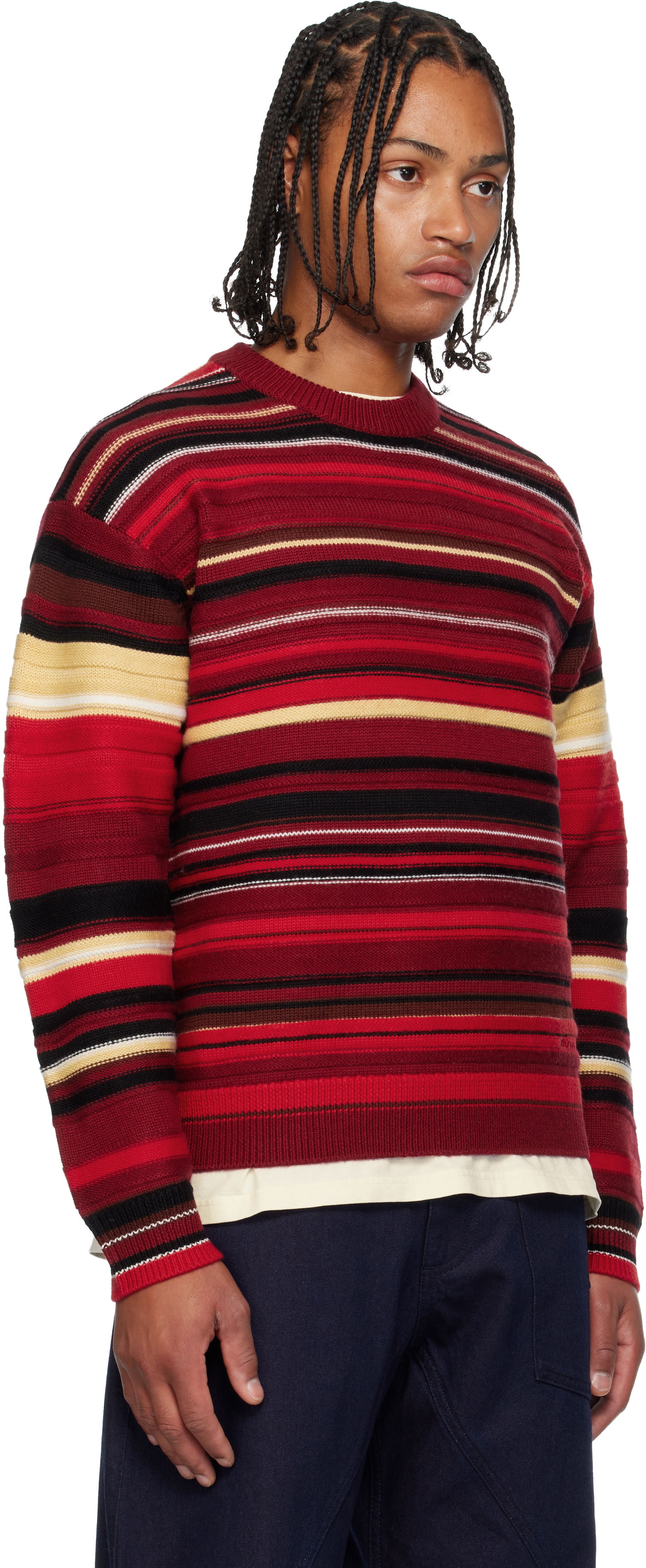 Пуловер JW Anderson JW Anderson Multi Stripe Sweater Многоцветен | KW1432-YN0008, 1