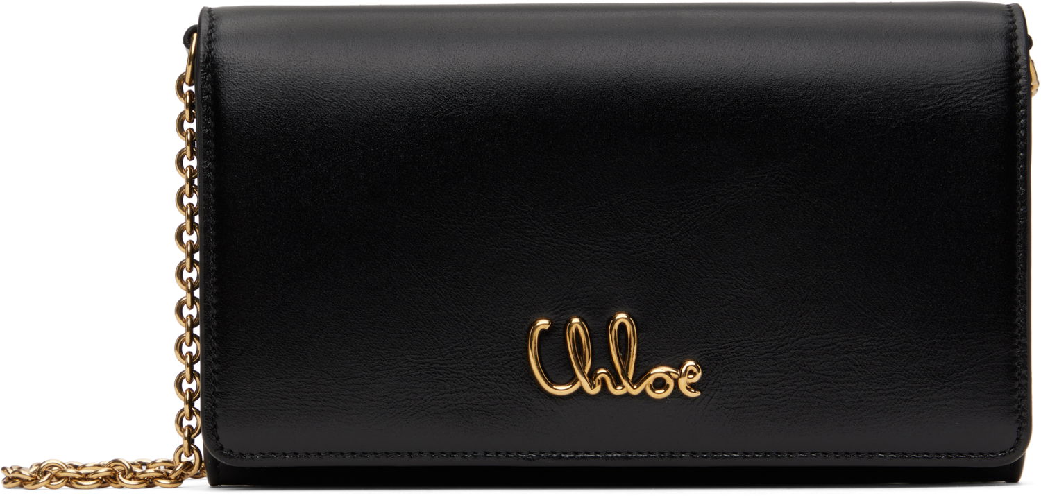 Портфейл CHLOÉ Chloe Iconic Flap Wallet on Chain Черно | CH25SP485O16, 0