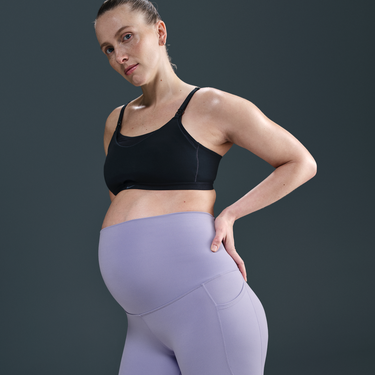Сутиен Nike One Maternity High-Waisted Pocket Bike Shorts 8" (M) Лилаво | FN3247-533, 1