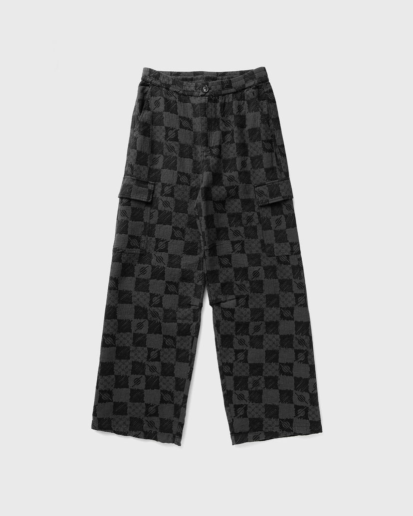 Карго панталони DAILY PAPER Black Checkerboard Cargo Pants Черно | 2423060