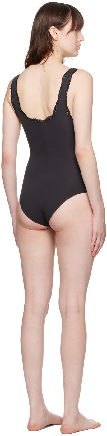боди SKIMS SKIMS Fits Everybody Lace Henley Bodysuit Черно | BD-BRF-5381W, 2