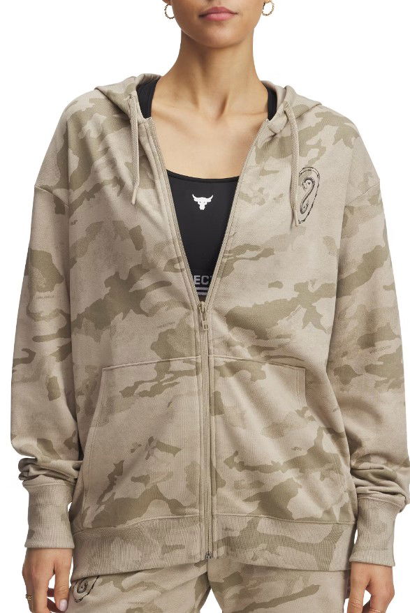 Суитчър Under Armour Project Rock Heavyweight Full Zip Hoodie Бежово | 1389708-299, 0
