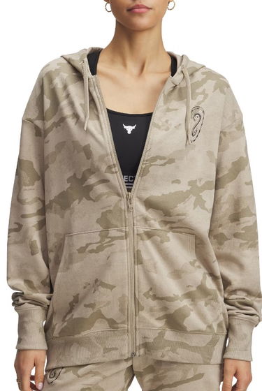 Суитчър Under Armour Project Rock Heavyweight Full Zip Hoodie Бежово | 1389708-299, 0