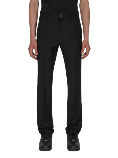 Zip Details Wool Trousers