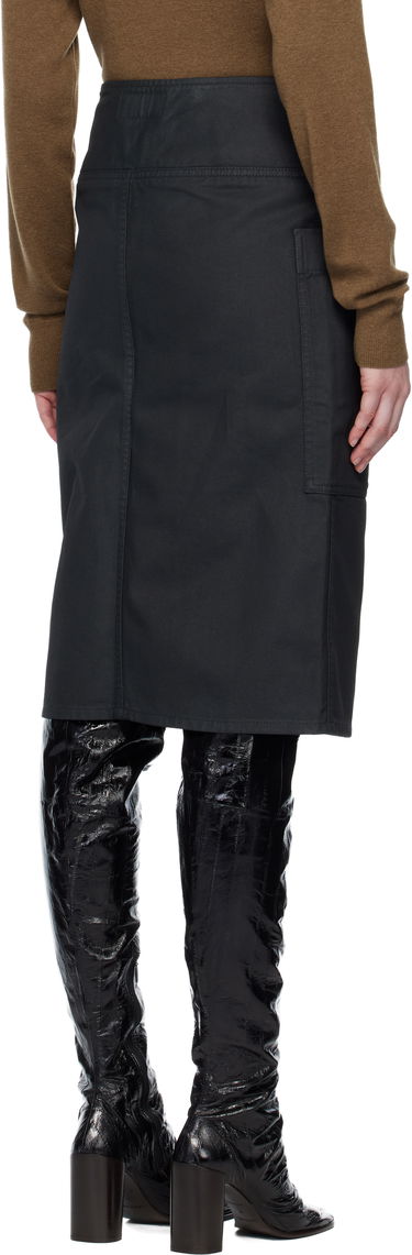 Пола LEMAIRE Apron Denim Midi Skirt Черно | SK1055 LD1059, 2