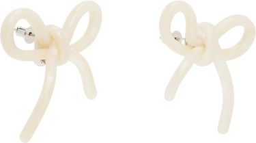 Обеци SHUSHU/TONG SHUSHU/TONG YVMIN Edition Bow Earrings Бяло | AW2020AC16 PLA001, 1