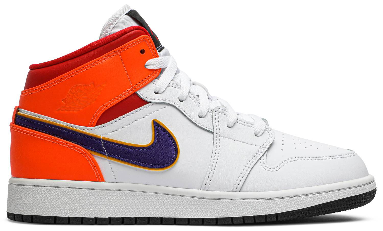 Кецове и обувки Jordan Air Jordan 1 Mid "White Court Purple Teal" GS Бяло | 554725-128, 0
