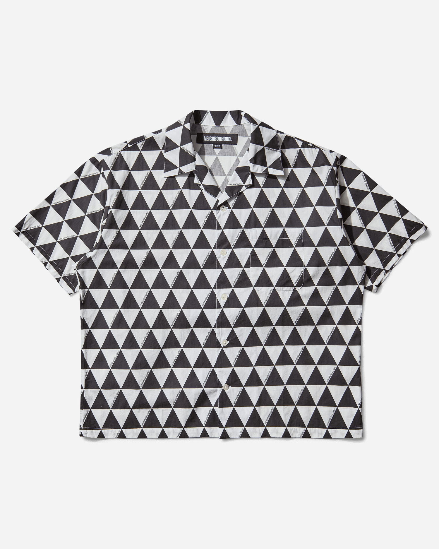 Риза Neighborhood Triangle Pattern Hawaiian Shirt Черно | 251TSNH-SHM12 WH, 1