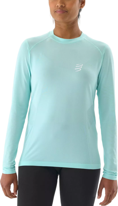 Тениска Compressport Performance Long Sleeve T-Shirt Тюркоазено | atsw4955053l, 0