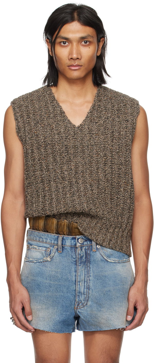 Пуловер Maison Margiela V-Neck Vest Кафяво | S50FB0101 S18405, 0