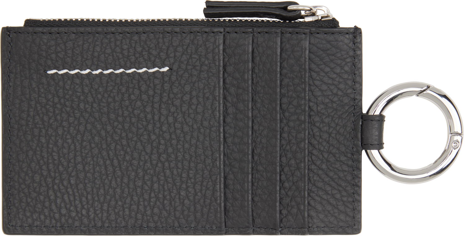 Портфейл Maison Margiela MM6 Maison Margiela Zip Card Holder with Key Ring Черно | SA6UI0031 P8336, 1