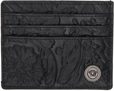 Портфейл Versace Black Embossing Barocco Card Holder Черно | 1011452_1A10637, 0