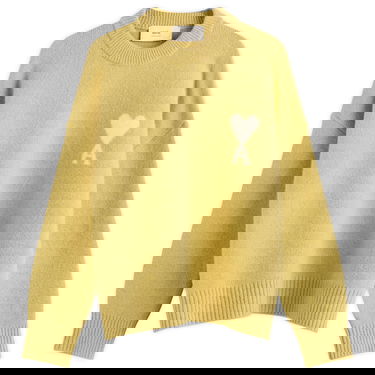 Пуловер AMI Alpaca Knit ADC Crew Neck Jumper Жълто | H25UKS836-KN0135-3993H25, 0