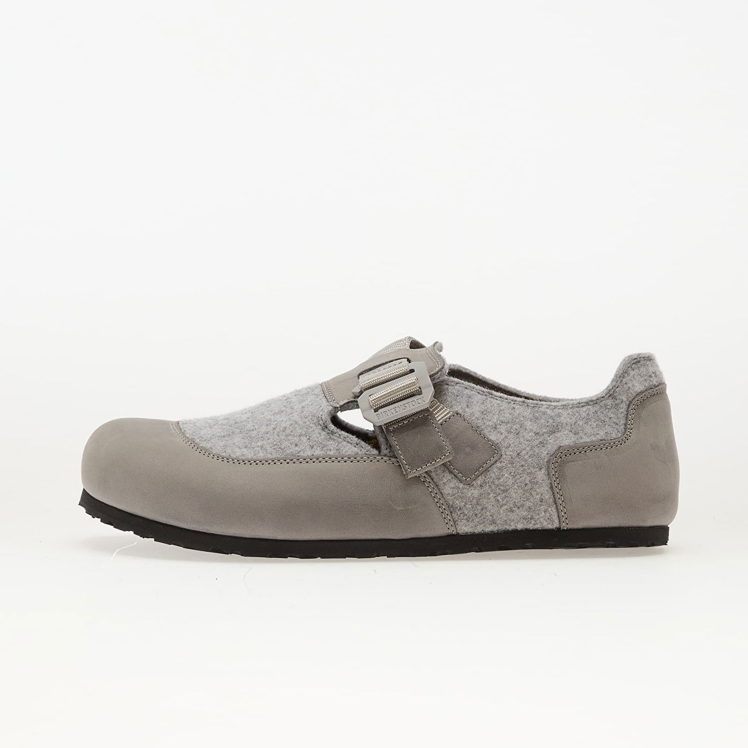 Кецове и обувки Birkenstock London Nova Felt Leather/ Textile/ Felt Stone Coin Сиво | 1030175, 0