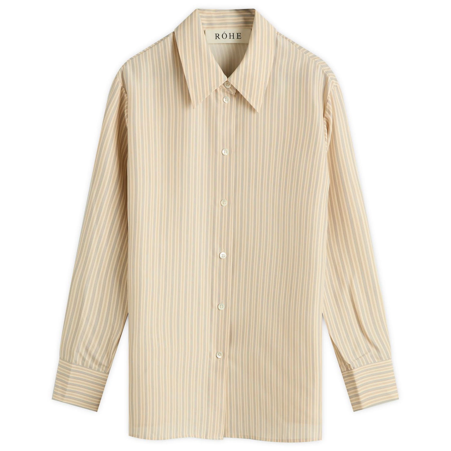 Риза Róhe Silk Striped Shirt Бежово | 416-19-225, 1