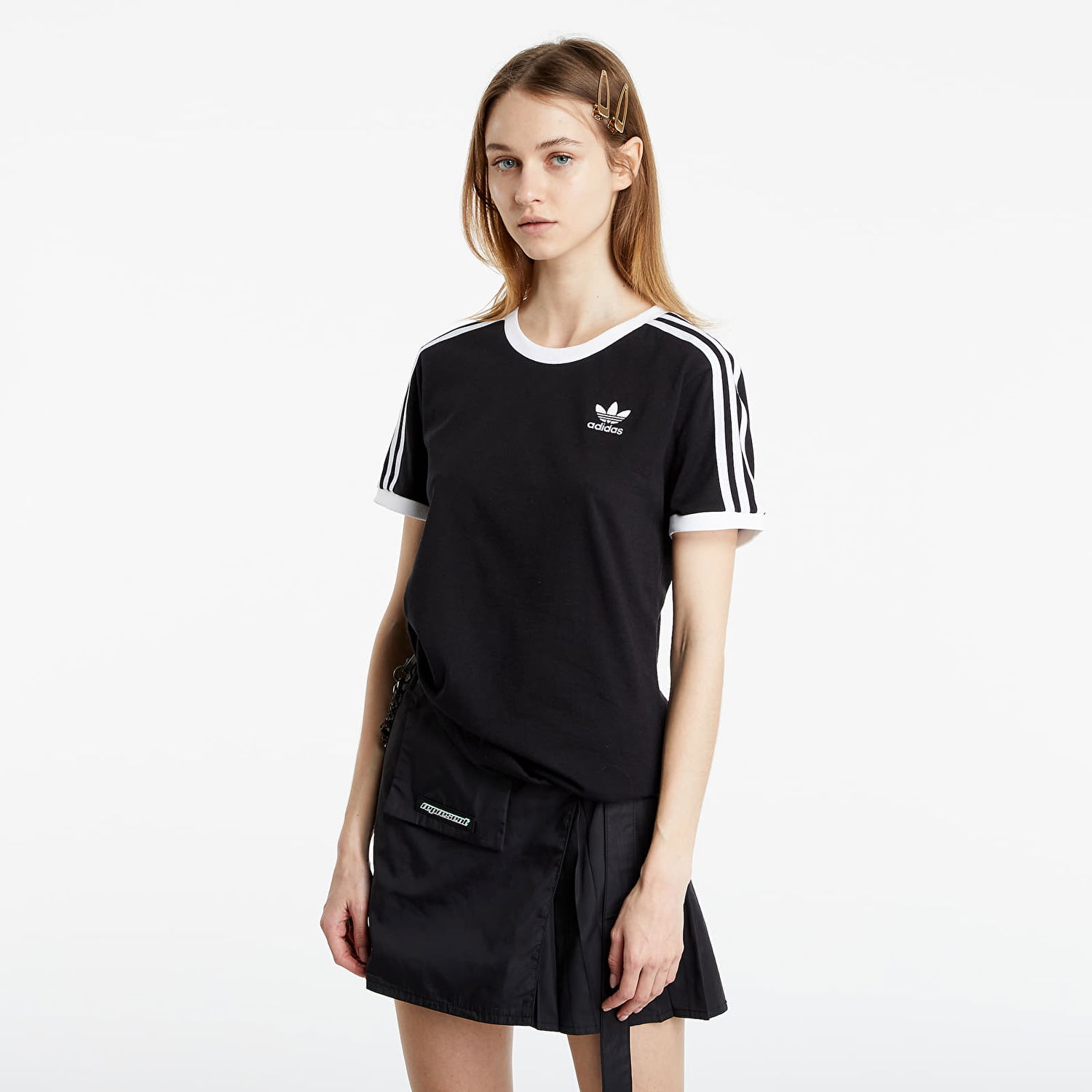 Тениска adidas Originals Adicolor Classics 3 Stripes Tee Черно | GN2900, 1
