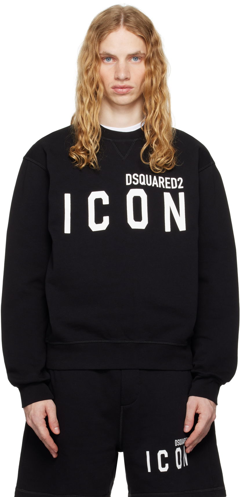 Пуловер DSQUARED2 Crewneck Cool Fit Sweater Черно | S79GU0004_D25015