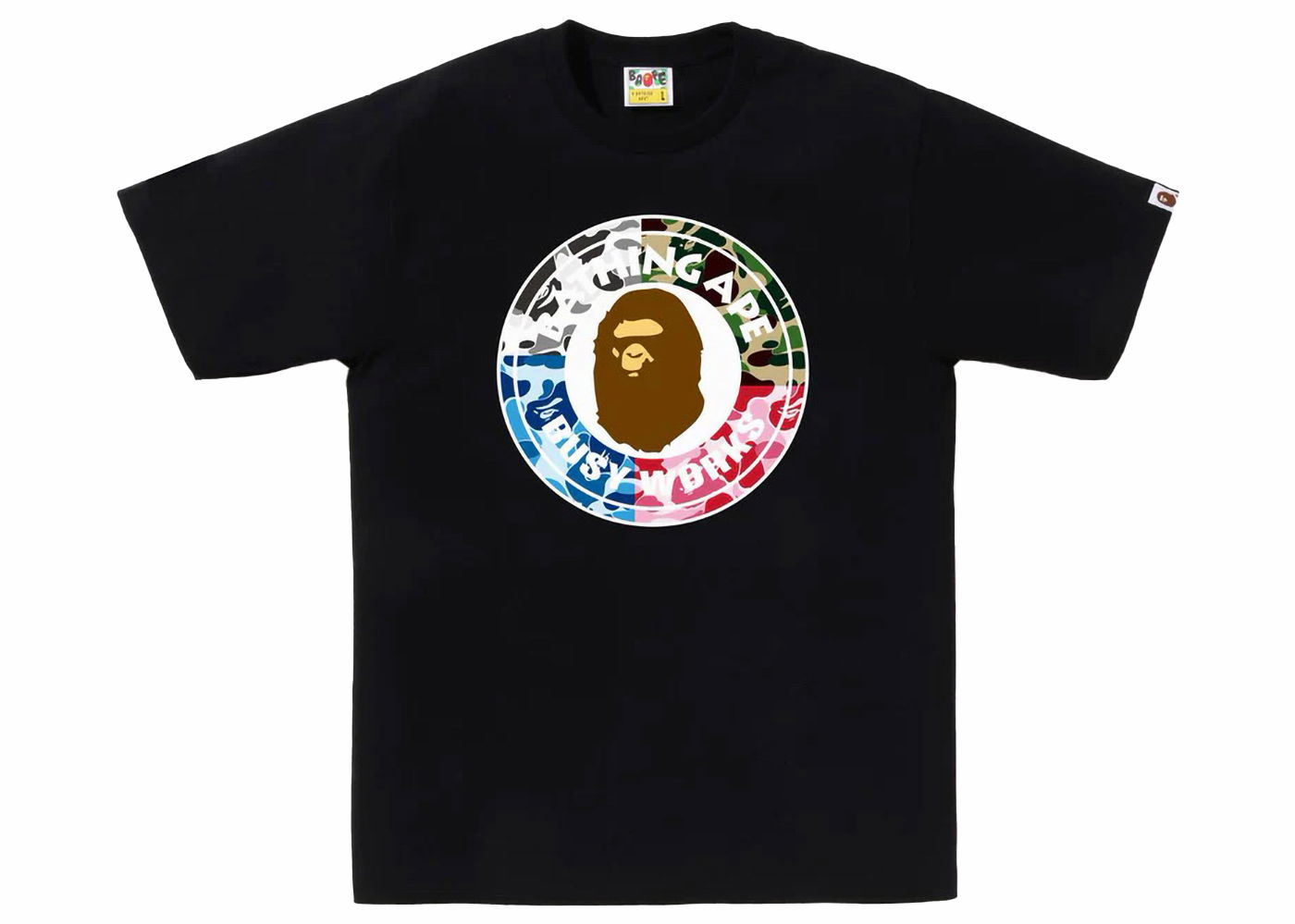 Тениска BAPE BAPE ABC Camo Crazy Busy Works Tee Black Черно | 1J80-110-009, 0