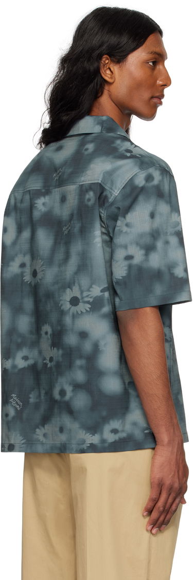 Риза MAISON KITSUNÉ Maison Kitsuné Resort Daisy Print Shirt Синьо | OM00421WW9054, 2