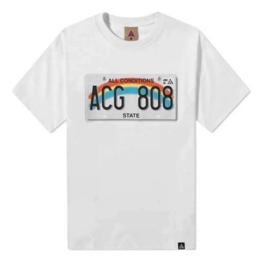 Тениска Nike ACG ACG License Plate Graphic Short Sleeve T-Shirt Бяло | DC5361-121