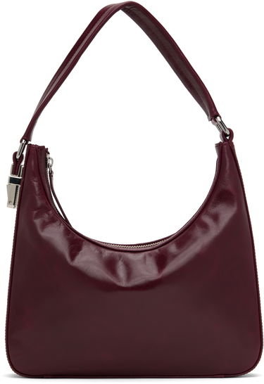 Дамска чанта BY FAR BY FAR Rhea Creased Leather Shoulder Bag Бургунди | MWBSB027CL034RD028PL, 0