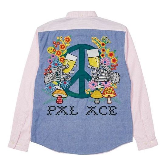 Риза Palace Palace Long Sleeve Graphic Shirt Синьо | P20SHT027