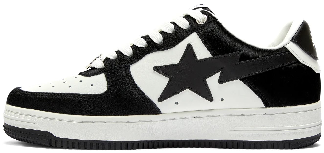 Кецове и обувки BAPE Sta M1 Fur "Black White" Черно | 0ZXSHM191050L, 1