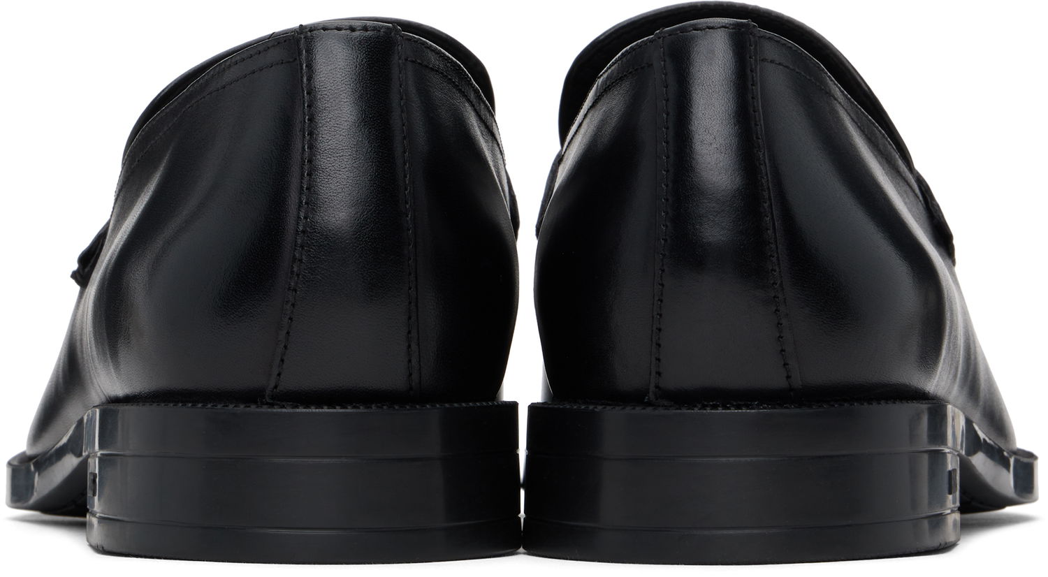 Кецове и обувки BOSS BOSS Leather Penny Loafers Черно | 50541699, 1