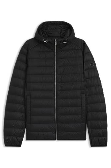 Пухо яке BOSS Water-repellent Down Padded Jacket Черно | 50540450, 0