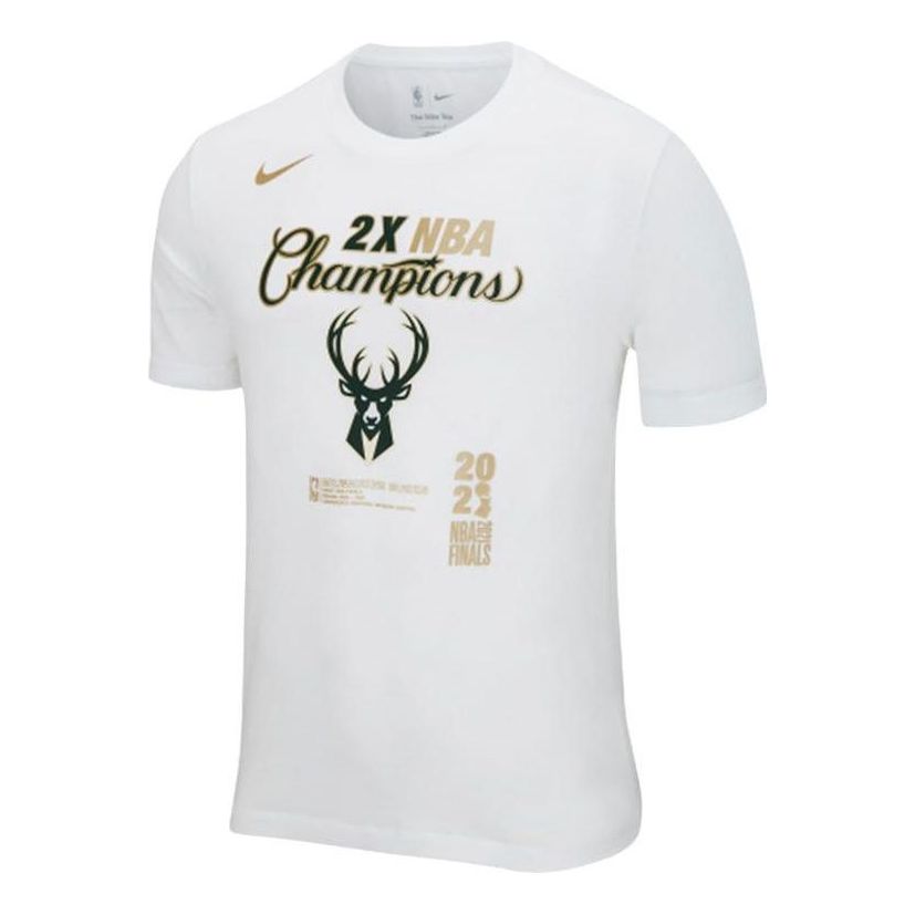 Тениска Nike Milwaukee Bucks 2X NBA Champions T-Shirt Бяло | DR8835-100, 0