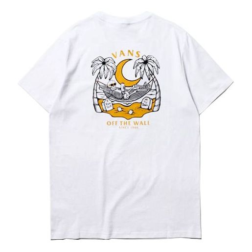 Тениска Vans Vans Skeleton Palm Print T-Shirt Бяло | VN0A4P59WHT