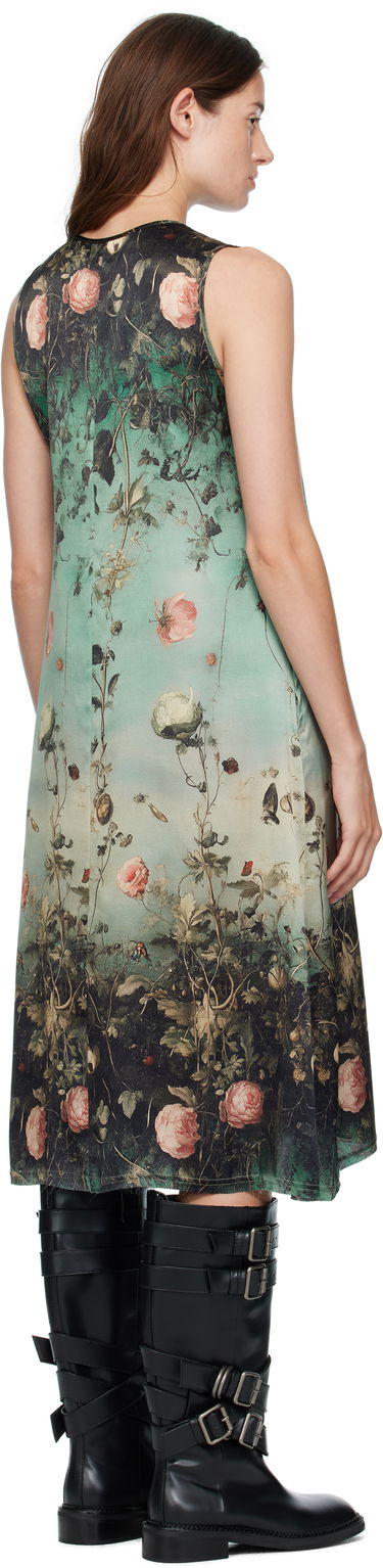 Pокля R13 R13 Sleeveless Floral-Print Midi Dress Зелено | R13WR304-R584A, 2