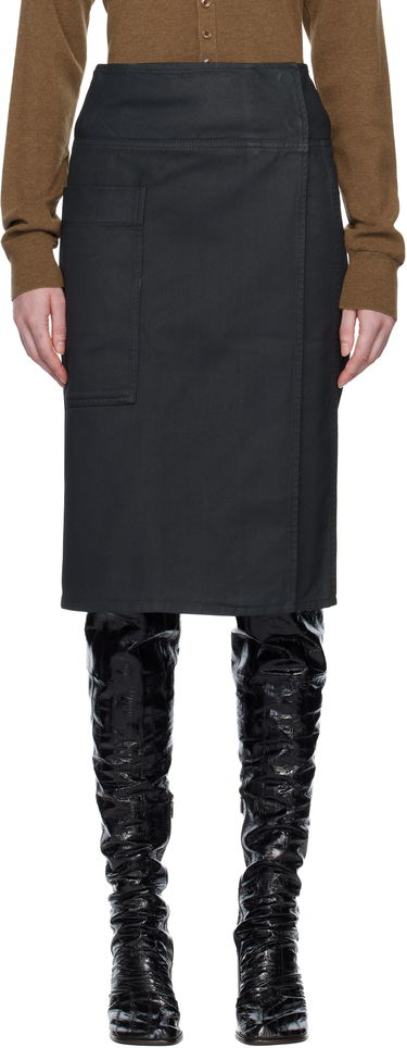 Пола LEMAIRE Apron Denim Midi Skirt Черно | SK1055 LD1059, 0