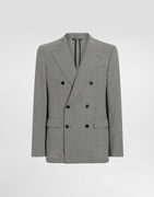 Dolce & Gabbana Double-breasted Wool Houndstooth Jacket