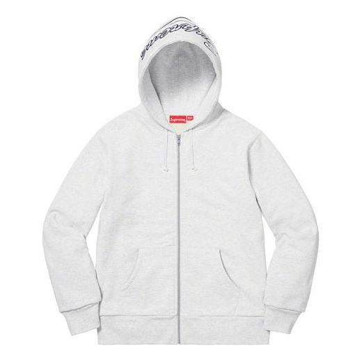 Суитчър Supreme Supreme FW18 Thermal Zip Up Hoodie Сиво | SUP-FW18-1146