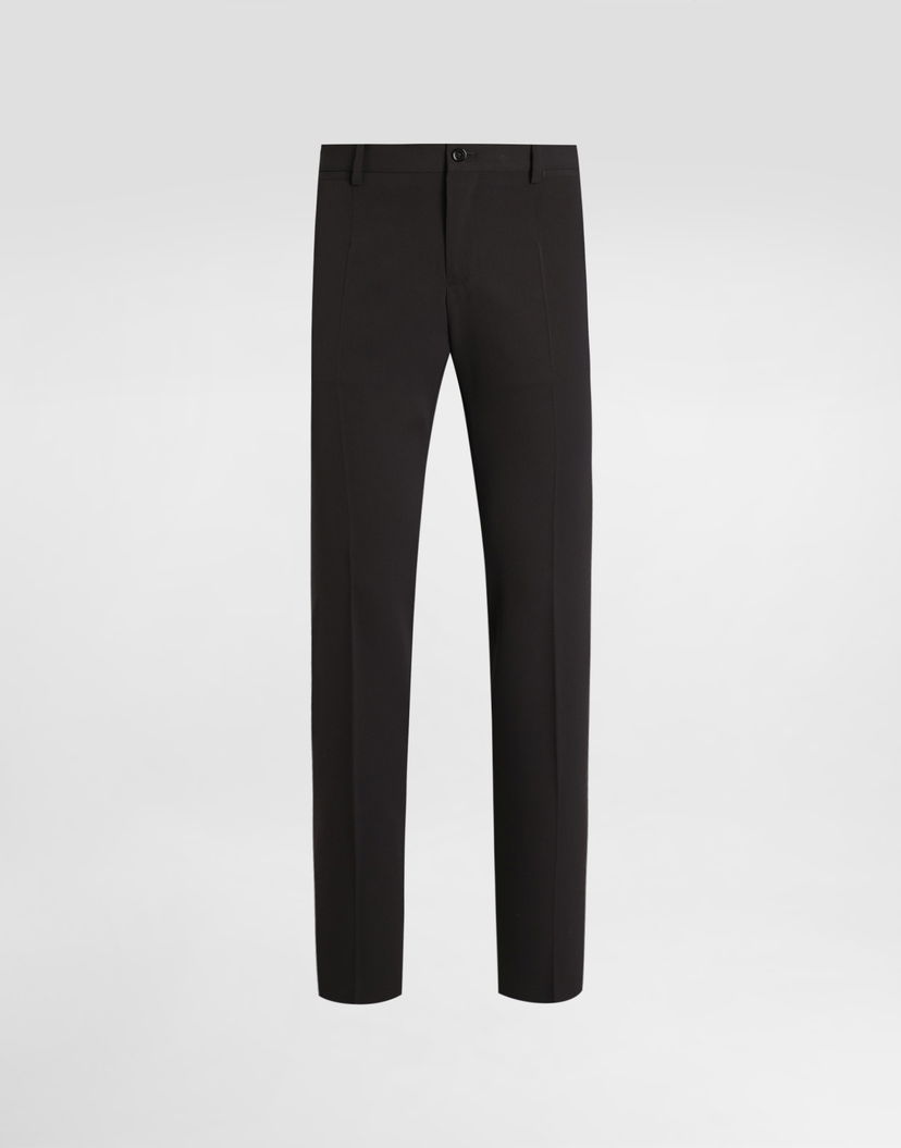 Панталони Dolce & Gabbana Dolce & Gabbana Bi-Stretch Wool Canvas Trousers Черно | GY7BMTFUBGBN0352