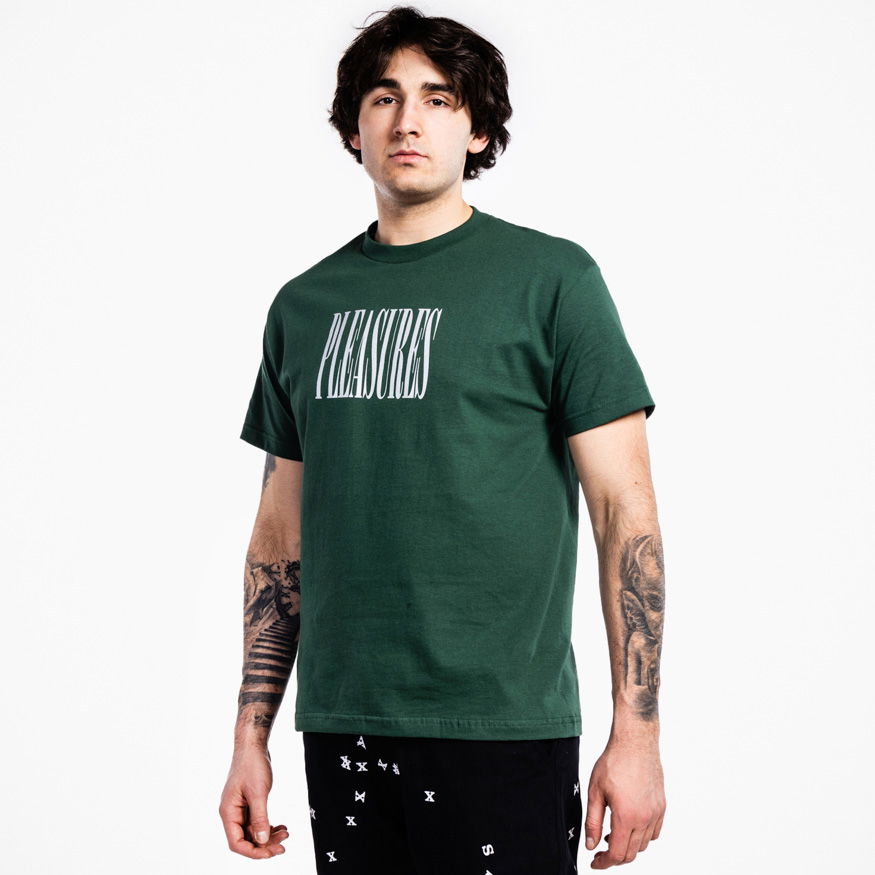 Тениска Pleasures Stretch T-Shirt Зелено | P21W044-GREEN, 0